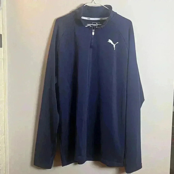 Men's PUMA Golf Quarter Zip XXL Navy Blue‎ Pullover 2XL - Picture 4 of 9